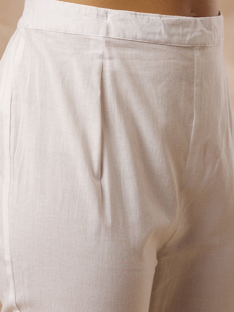 Cotton Schiffli Thread Work Kurta,Pant  and  Dupatta