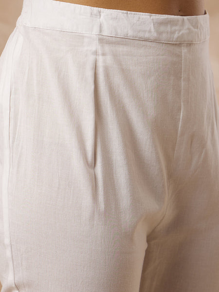 Cotton Schiffli Thread Work Kurta,Pant  and  Dupatta