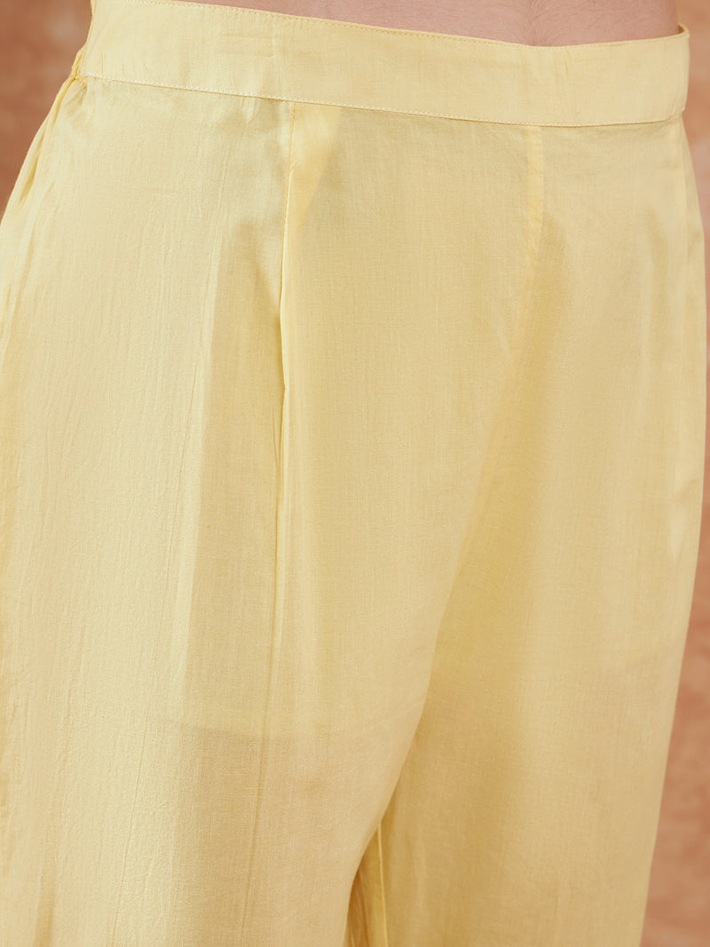 Cotton Schiffli Thread Work Kurta, Pant and Dupatta