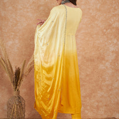 Cotton Schiffli Thread Work Kurta, Pant and Dupatta