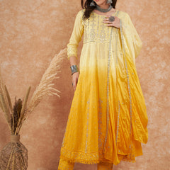 Cotton Schiffli Thread Work Kurta, Pant and Dupatta
