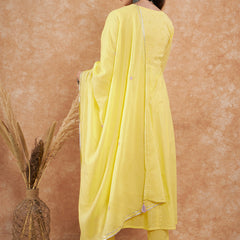 Cotton Schiffli Thread Work  and  Sequined Kurta,Pant  and  Dupatta