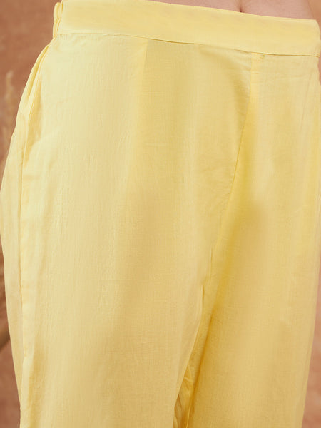 Cotton Schiffli Embroidered Straight Kurta Pant  and  Dupatta