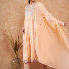 Cotton Schiffli Thread Work  and  Sequined Kurta,Pant  and  Dupatta