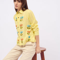 Cotton Dobby Hand Brush Painted Top