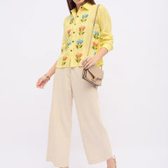 Cotton Dobby Hand Brush Painted Top