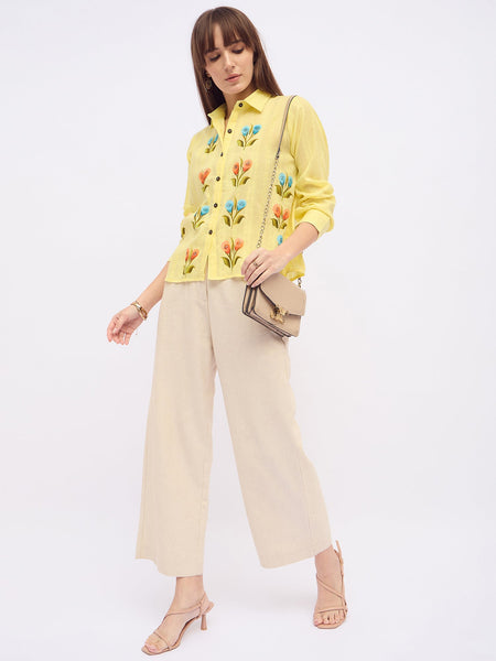 Cotton Dobby Hand Brush Painted Top