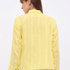 Cotton Dobby Hand Brush Painted Top