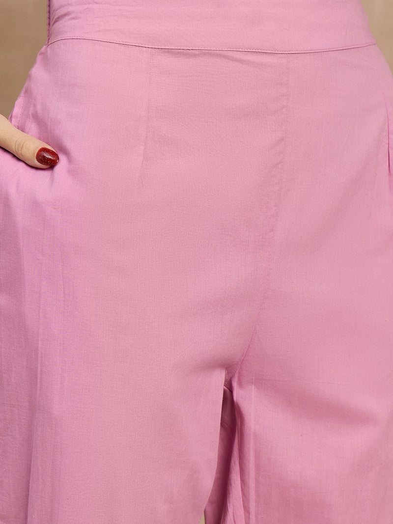 Cotton Schiffli Mirror Work Kurta Pant  and  Dupatta