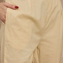 Cotton Schiffli Thread Work Kurta Pant and Dupatta