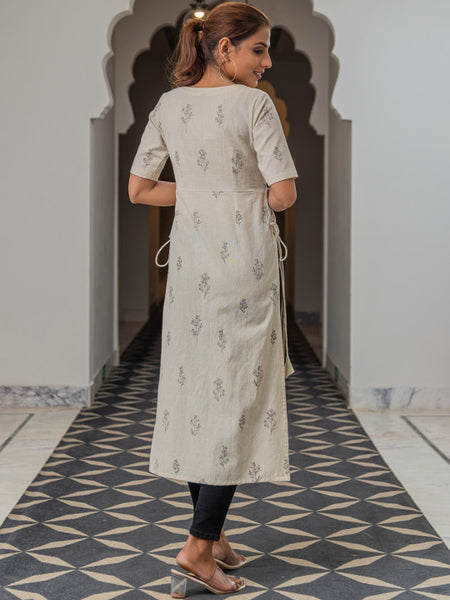 Floral Printed Pure Cotton Kurta
