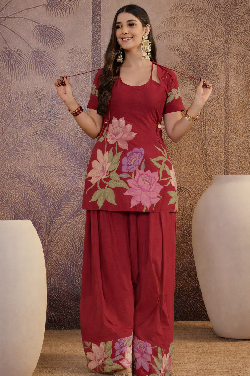 Sunlit Elegance in Floral Co-ords