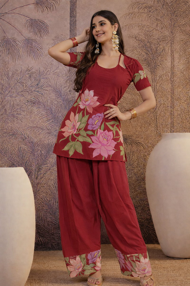 Sunlit Elegance in Floral Co-ords