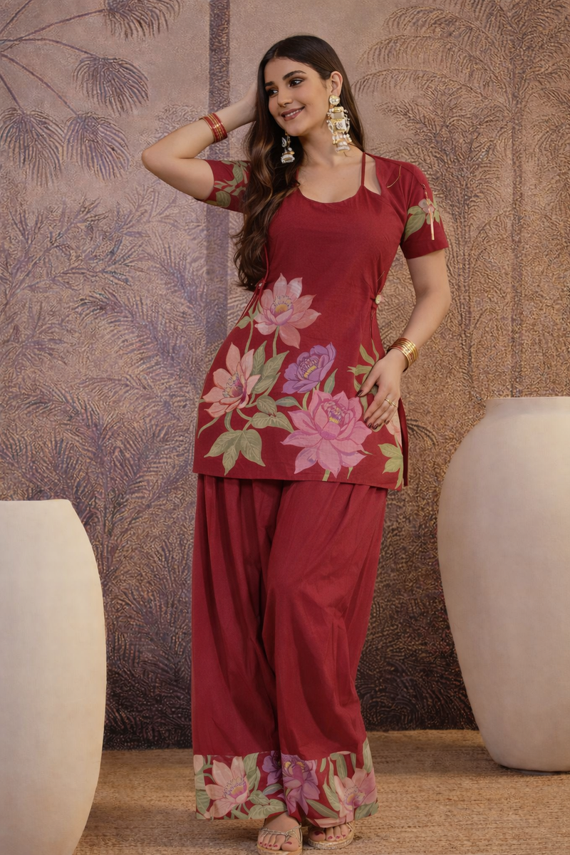 Sunlit Elegance in Floral Co-ords