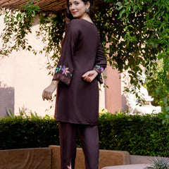 Women Brush Paint Pakistani Cord-Set