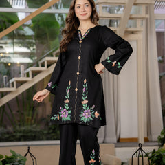 Women Brush Paint Pakistani Cord-Set