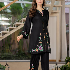 Women Brush Paint Pakistani Cord-Set