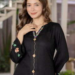 Women Brush Paint Pakistani Cord-Set