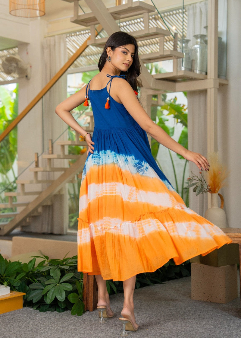 Mulcotton with Gathers Straps Dress