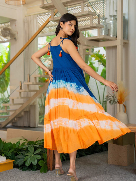 Mulcotton with Gathers Straps Dress