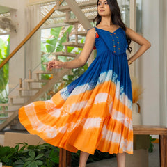 Mulcotton with Gathers Straps Dress