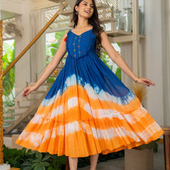 Mulcotton with Gathers Straps Dress