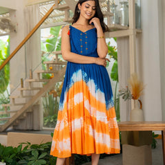 Mulcotton with Gathers Straps Dress