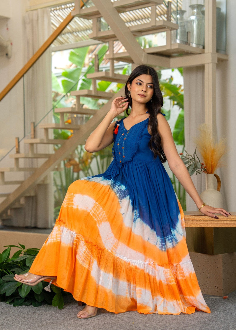 Mulcotton with Gathers Straps Dress