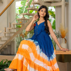 Mulcotton with Gathers Straps Dress