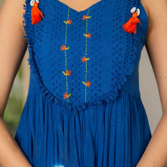 Mulcotton with Gathers Straps Dress