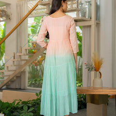 Mulcotton Tiered Ombre Maxi Dress