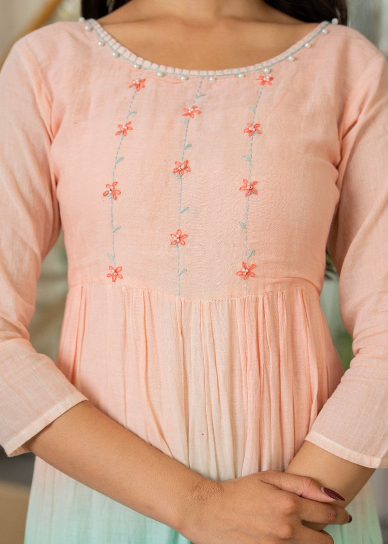 Mulcotton Tiered Ombre Maxi Dress