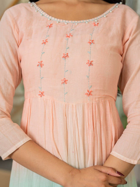 Mulcotton Tiered Ombre Maxi Dress