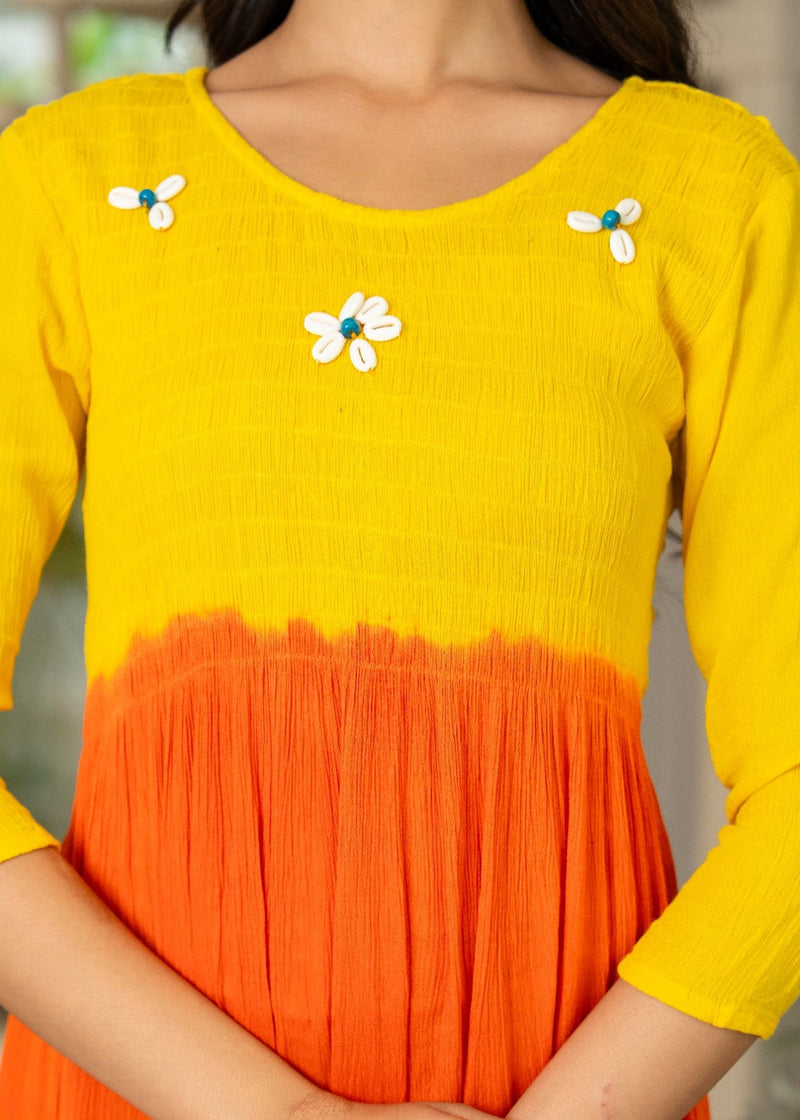 Rayon Crepe Smoking Maxi Dress