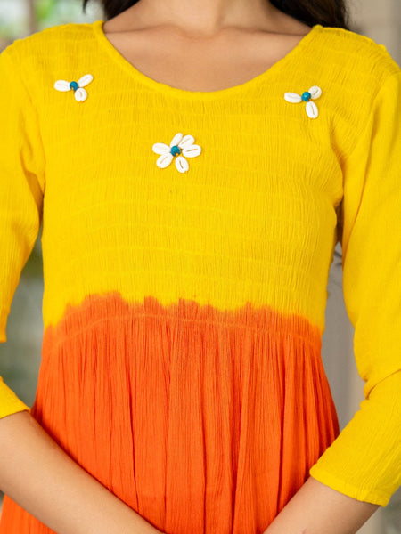 Rayon Crepe Smoking Maxi Dress