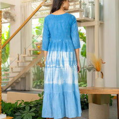 Mulcotton Tie and Dye Tiered Dress