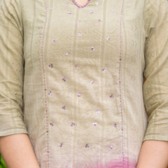 Cotton Dobby Ombre Effect Kurta Pants and Dupatta