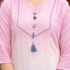 Cotton Dobby Ombre Effect Kurta Pants and Dupatta