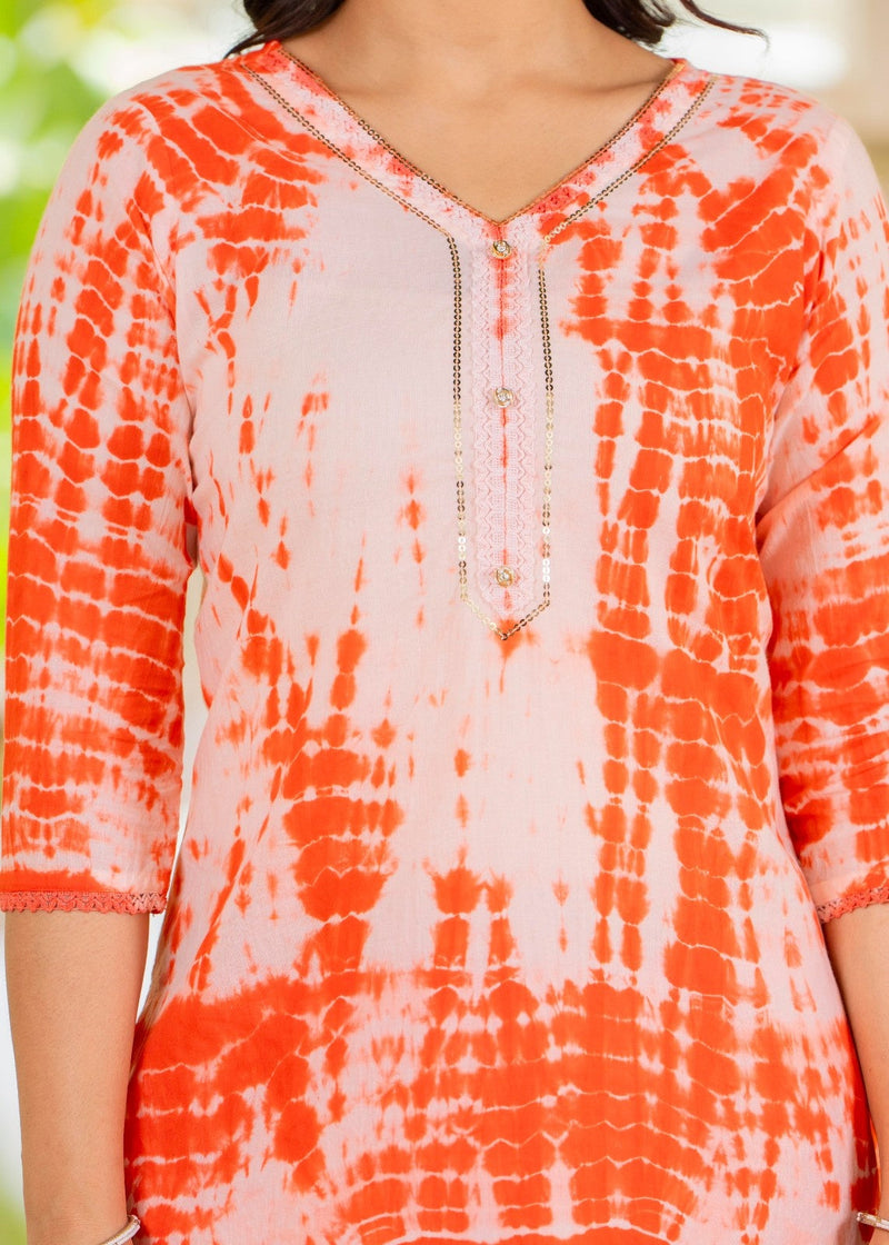 Pure Cotton Shibori Effect Kurta Pant  and  Dupatta