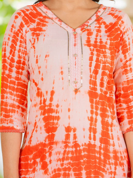 Pure Cotton Shibori Effect Kurta Pant  and  Dupatta