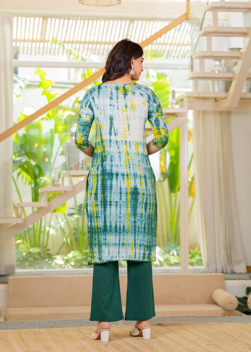 Pure Cotton Shibori Effect Kurta Pant  and  Dupatta