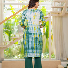 Pure Cotton Shibori Effect Kurta Pant  and  Dupatta