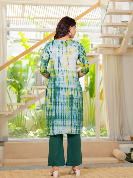 Pure Cotton Shibori Effect Kurta Pant  and  Dupatta