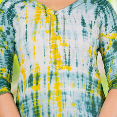 Pure Cotton Shibori Effect Kurta Pant  and  Dupatta