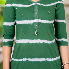 Pure Cotton Leheriya Effect Kurta Pant  and  Dupatta