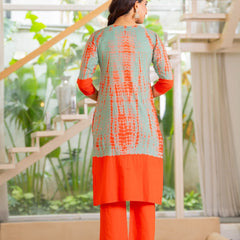 Pure Cotton Shibori Effect Kurta Pant  and  Dupatta