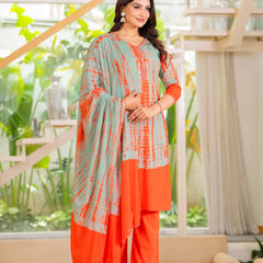 Pure Cotton Shibori Effect Kurta Pant  and  Dupatta