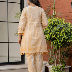 Woman Pakisthani Tie Dye with Hand Painted Cord Set