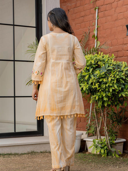 Woman Pakisthani Tie Dye with Hand Painted Cord Set
