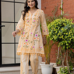 Woman Pakisthani Tie Dye with Hand Painted Cord Set